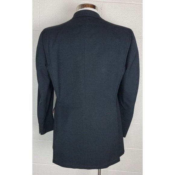 Vintage‎ 70s Society Brand Black Polyester Leisure Sport Coat sz 40? - Picture 4 of 12